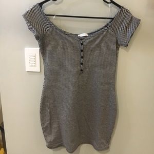 SOLD ✨ Mini Plaid Off the Shoulder Dress